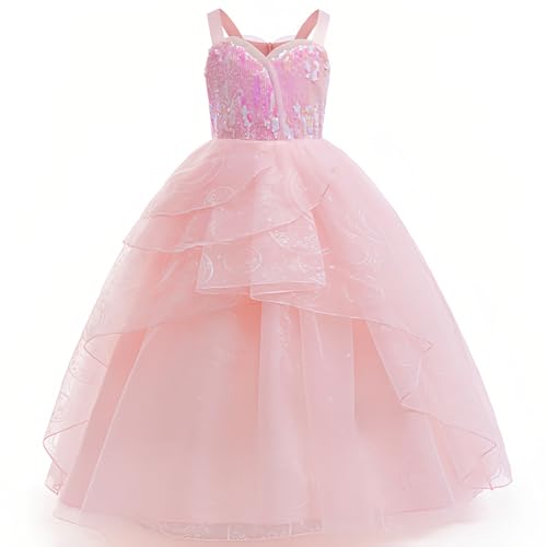 Tangsenyu Wicked Glinda Kostüm Kinder Hexe Rosa Fee Prinzessin Verkleidung von Tangsenyu