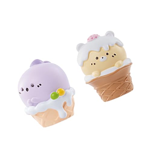 Eiscreme-Spielzeug, Eiscreme-Ornamente. Zartes Harz. Leicht zu Reinigen Zum Geburtstag (2PCS) von Tangxi