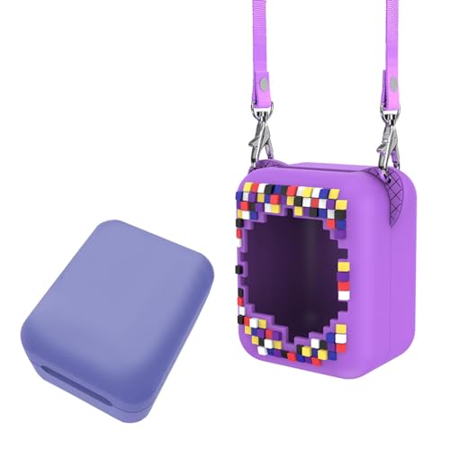 Silikonhülle mit Lanyard Scratch, für Bitzee Interactive Toy Digital Pet, Schützende Hauthülle für Bitzee Virtual Electronic Pets Zubehör, für den Kindertag (violett) von Tangxi