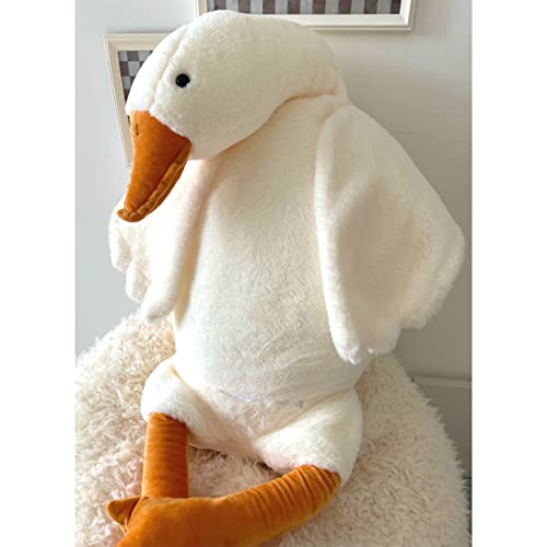 Tanha Gans Kuscheltier, Kuscheltier Gans, XXL Kuscheltier Plushie, Kawaii Kuscheltier Plush, Ente Kuscheltier, Großes Gänse-Stofftier (Weib., 130cm) von Tanha