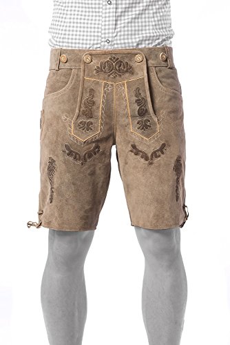 Tannhäuser 0108-8014-46 Vintage Kurz Lederhose, Braun, 46 von Tannhäuser