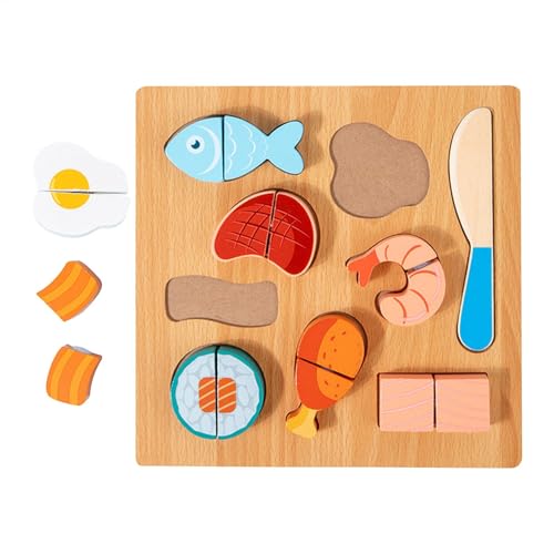 Holzpuzzles für Kinder,Holzpuzzles für Kinder - Spielzeug für Vorschul-Lernaktivitäten - Hand-Auge-Koordinationsspielzeug, STEM-Lernspielzeug zum Schneiden von Lebensmitteln für Kinder, und Mädchen im von Tanxemery