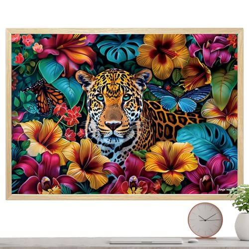 Puzzles für Erwachsene,Leopard-Puzzles, 1000-teiliges anspruchsvolles Puzzle für Erwachsene, Sammelpuzzle, Puzzle-Spielzeug, Kunst-Puzzle-Spielzeug, lustiger, robuster Denksport für Kinder, Bildung, M von Tanxemery