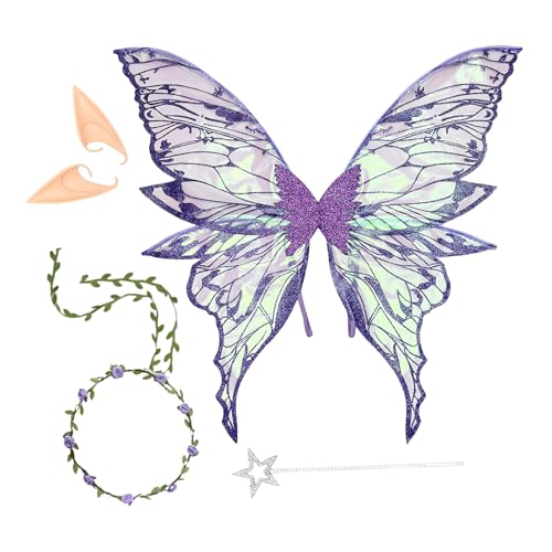 Schmetterlingsflügel für Damen, Kostüm mit Schmetterlings- und Engelsflügeln für Mädchen, Frauen | Kostümzubehör für Cosplay, Hochzeit, Geburtstag, Make-up-Abend, Schmetterlingsflügel für Damen, Kostüm mit Schmetterlings- und Engelsflügeln für Mädchen, Frauen | Kostümzubehör für Cosplay, Hochzeit, Geburtstag, Make-up-Abend, von Tanxemery