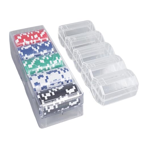 Tanxemery Chips für Mah-Jongg-Spiele, Poker-Chips-Set - Sichere Pokerchips Pokersets - Pokerchips-Set, Zählzähler mit Aluminiumgehäuse für Late-Night-Pokerspiele von Tanxemery