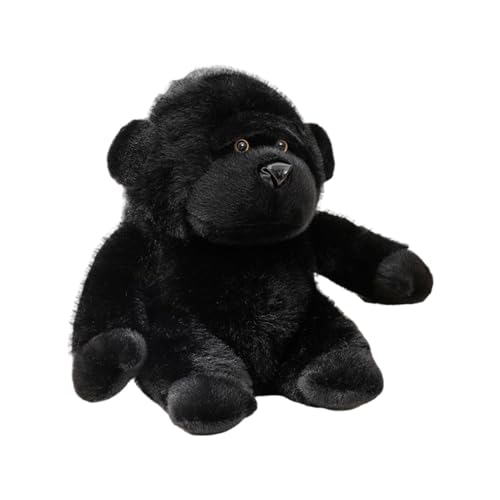 Tanxemery Gorilla Stofftier,Gorilla Plüsch - Schwarze Gorilla-Plüschtier-Puppe - Schlafbegleiter, Raumdekoration, Plüschkissen, weiche Plüschtier-Stoffpuppe für Bett, Sofa, Auto von Tanxemery