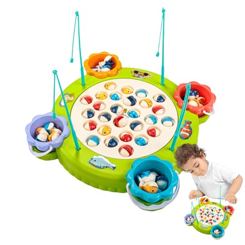 Tanxemery Magnetisches Angelspielset, Angelspielset, Magnetische kleine Fischfiguren, Fangspiel, Früherziehung Kleine Fischfiguren Brettspiel Multifunktional für Kinder von Tanxemery