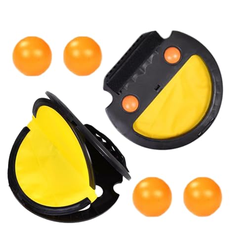 Tanxemery Schläger-Taschenfangspiel, Schlägertaschen-Fangspielzeug, Pop Pass Catch Ball Spiel mit 4 Bällen, Eltern-Kind-Spiel für Outdoor-Yard-Spiele, Strand-Pool-Spielzeug von Tanxemery