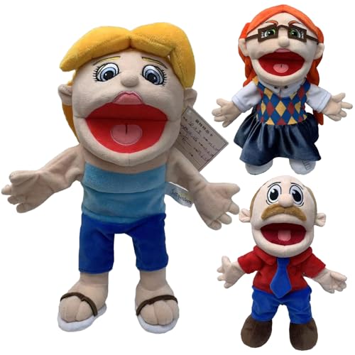 Jeffy Puppet Handpuppe für Kinder,Jeffys Klassenkamerad Plüschtier mit funktionierendem Mund,Cartoon Jeffy Puppet Weiches Plüsch Spielzeug Handpuppe für Play House,Geschenk von Tanxier