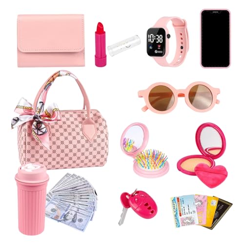 Kinderspiel Handtasche Set | Spielzeugtasche mit Zubehör,Prinzessin Spielzeug Für Kleine Mädchen Kinderspiel Handtasche Set | Spielzeugtasche mit Zubehör,Prinzessin Spielzeug Für Kleine Mädchen von Tanxier