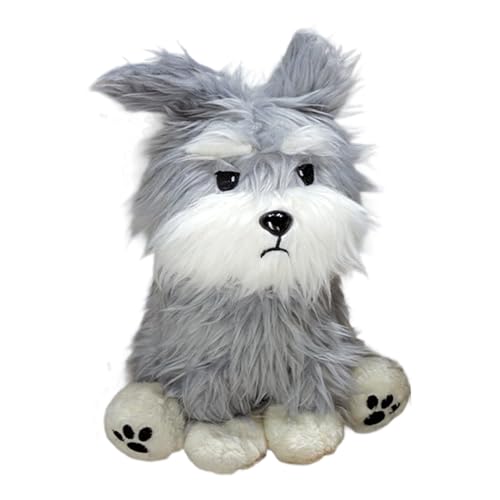 Kuscheltier Hund,Weiches Plüschtier Figur Schnauzer | Sammelbares Stofftier Modell Als Dekofigur Für Verschiedene Räume Kuscheltier Hund,Weiches Plüschtier Figur Schnauzer | Sammelbares Stofftier Modell Als Dekofigur Für Verschiedene Räume von Tanxier