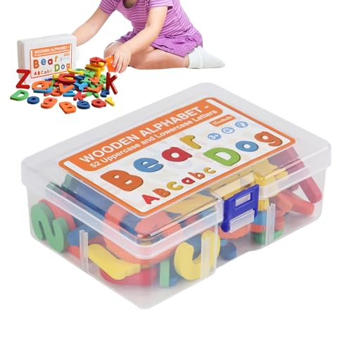 Lernspielzeug,52 Teile Buchstabier Holzletters | Lernspielzeug Zur Sprachförderung Und Eltern-Kind-Interaktion Im Vorschulalter Lernspielzeug,52 Teile Buchstabier Holzletters | Lernspielzeug Zur Sprachförderung Und Eltern-Kind-Interaktion Im Vorschulalter von Tanxier