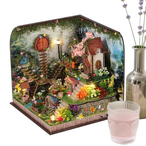 Miniatur Haus Bausatz - Handgemachtes Kunsthandwerk Haus | Kreativer Buch Nook Bausatz Tischdekoration Für Festtage Buchhandlung Schlafzimmer Bücherregal Dekoration Miniatur Haus Bausatz - Handgemachtes Kunsthandwerk Haus | Kreativer Buch Nook Bausatz Tischdekoration Für Festtage Buchhandlung Schlafzimmer Bücherregal Dekoration von Tanxier