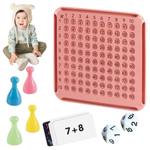 Multiplikation Math Board, Mathe Table Game | Holzmathematik -Lernspielzeug für Heimschule - Multiplikationsspielzeug für Kinder Lernen manipulativ für die Grundschule von Tanxier