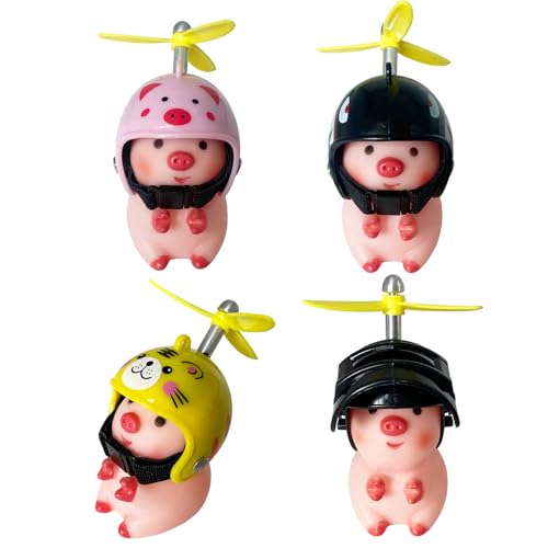 Tanxier 4 Pack Schweinchen Puppe Fahrrad Dekorativ Glücksschweinchen Mit Helm Figuren,Tier Anhänger Motorrad-Lenker Verzierung Schwein Propeller Karikatur Tanxier 4 Pack Schweinchen Puppe Fahrrad Dekorativ Glücksschweinchen Mit Helm Figuren,Tier Anhänger Motorrad-Lenker Verzierung Schwein Propeller Karikatur von Tanxier