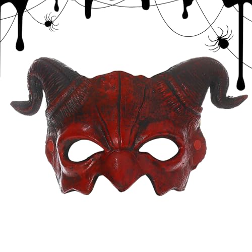 Tanxier Gruselige Halloween Gesichtsmaske - Gruselige Schafhörner Cosplay Party Gesichtsmaske | Gruseliger Kopfschmuck Partyzubehör für Cosplay Erwachsene Karneval Fotoshootings besondere Anlässe Tanxier Gruselige Halloween Gesichtsmaske - Gruselige Schafhörner Cosplay Party Gesichtsmaske | Gruseliger Kopfschmuck Partyzubehör für Cosplay Erwachsene Karneval Fotoshootings besondere Anlässe von Tanxier