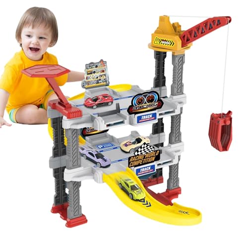 Tanxier Parkhaus-Spielset, Schienenauto-Spielsets, Sichere Spielzeuggaragen, Pädagogische Genossenschaft Kinderspielzeug für Mädchen Geburtstag Weihnachten Neujahr Ostern von Tanxier