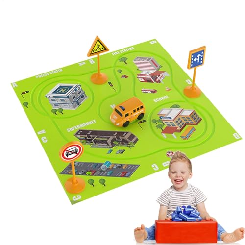 Tanxier Puzzles Track Play Toy Vehicle,Puzzle Car Tracks with Vehicles | Lernspielzeug für kritisches Denken - Lustiges, lustiges Eisenbahnauto-Bauspielzeug, entwicklungsförderndes pädagogisches von Tanxier