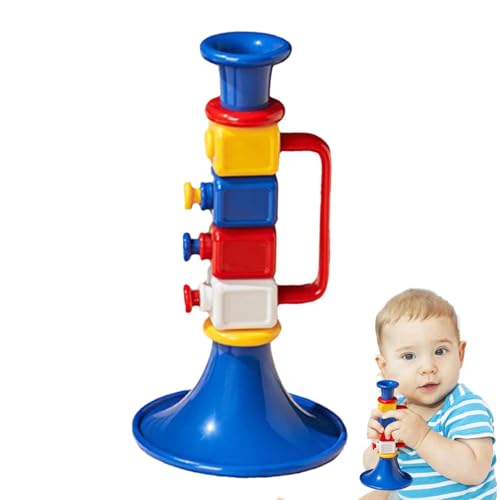 Tanxier Trompeteninstrument Spielzeug,Spielzeugtrompete, Kleine pädagogische Musiktrompete, Kindermusikinstrumente zum Üben für Kleinkinder, Mädchen, Familie, Freunde von Tanxier