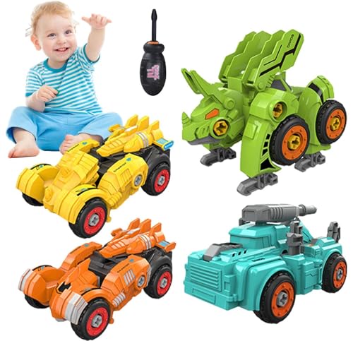 Tanxier Verwandeln Sie Roboter-Rennwagen, Kinderautospielzeug,4X verwandelndes Dinosaurier-Roboter-Autospielzeug - Coasting Power Design -Rennwagen, Mehrzweck-Lernspielzeug, Vorschulaktivitäten für von Tanxier