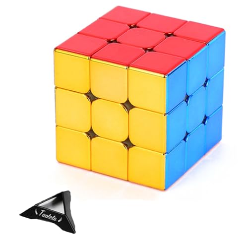 Taolele 3X3 Mirror Speed Cube, Spiegel Zauberwürfelreguläre Version mit reflektierendem, verspiegeltem Metall, geeignet für Zauberwürfel Enthusiasten von TaoLeLe