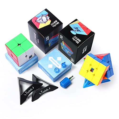 Speed Cube Sets, MOYU Meilong M 2 Stück Magic Cube 2 x 2 3 x 3 magnetisch, langlebig und flexibel, Puzzle, Würfel, Puzzle für Kinder, Erwachsene, Jungen, Mädchen, Geschenke von Taolele