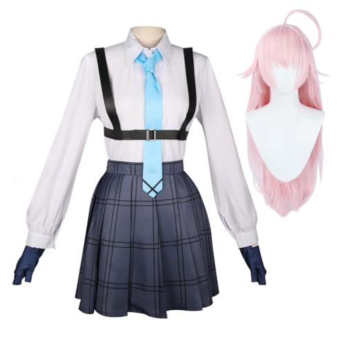 Blue Archive Cosplay Takanashi Hoshino Kostüm Anime Kleid Ddamen JK Uniform, Blue Archive Hoshino Outfit Anime Comic Con Kostüme von Taoyuany