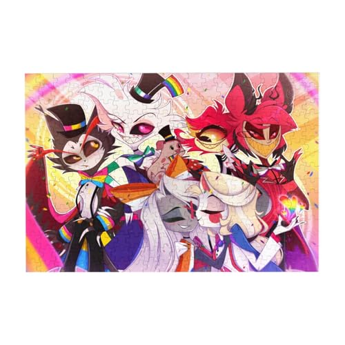 Hazbin Hotel Puzzle Alastor Angel Dust Holzpuzzle 300/500 Teile Wooden Jigsaw Puzzle Anime Puzzle Geschenk Für Sammlung Zimmer Dekor von Taoyuany