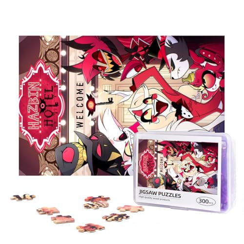 Hazbin Hotel Puzzle Alastor Angel Dust Holzpuzzle 300/500 Teile Wooden Jigsaw Puzzle Anime Puzzle Geschenk Für Sammlung Zimmer Dekor von Taoyuany