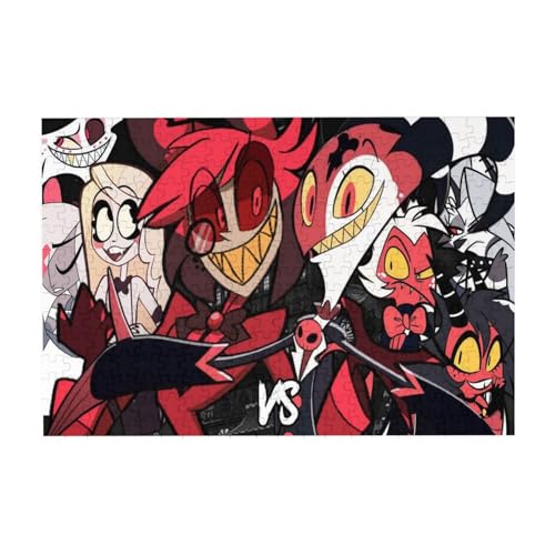 Hazbin Hotel Puzzle Alastor Angel Dust Holzpuzzle 300/500 Teile Wooden Jigsaw Puzzle Anime Puzzle Geschenk Für Sammlung Zimmer Dekor von Taoyuany