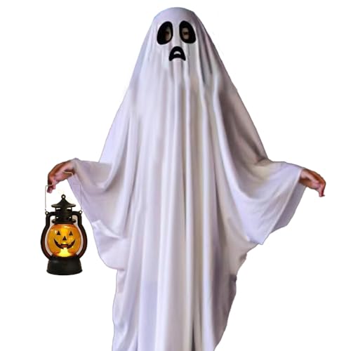 Taoyuany Halloween Kostüm Gespenst Erwachsene Geist Kostüm Kürbis Laterne Halloween Ghost Costume Gespenst Cosplay Für Karneval von Taoyuany