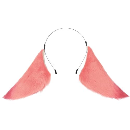 Taoyuany Yae Miko Cosplay Fuchs Ohren Karneval Accessoires Haarreif Pink Fox Ears Headband Anime Cosplay Stirnband Für Halloween von Taoyuany