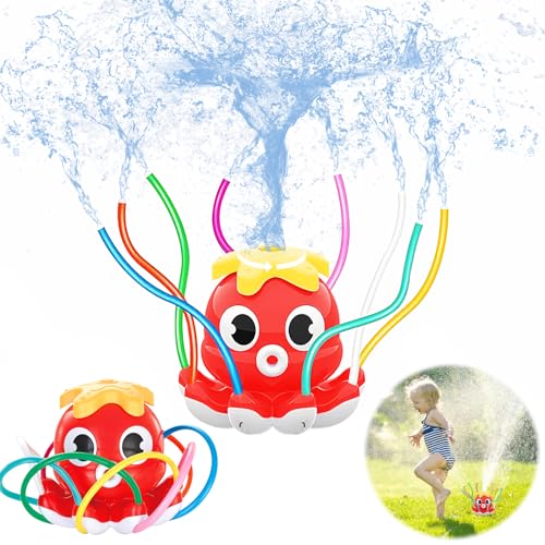 Taozoey Sprinkler Spielzeug, Wasserspielzeug Kinder Outdoor Spielzeug, Sommer Kraken Wasserspielzeug, Wassersprinkler für Kinder, Wassersprühkraken, Sprinkler Spielzeug von Taozoey