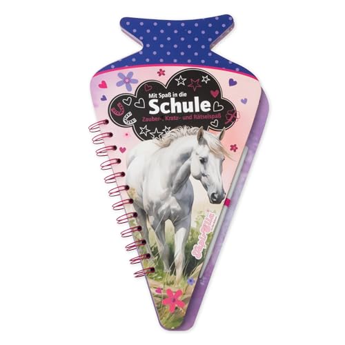 Tapirella Schultüte Kratzblock Kinder, Pferde, 8 Kratzbilder, 4 Zauberseiten, 2 Stickerseiten, 1 Kratzstift, Einschulung, 1. Klasse, Schulanfang von Lutz Mauder Verlag Tapirella Schultüte Kratzblock Kinder, Pferde, 8 Kratzbilder, 4 Zauberseiten, 2 Stickerseiten, 1 Kratzstift, Einschulung, 1. Klasse, Schulanfang von Lutz Mauder Verlag von Tapirella
