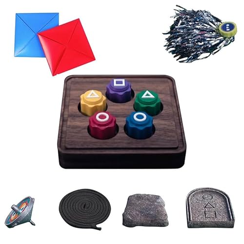 Korean Traditional Game Set |Koreanisches Volksspielset, Gong-gi, Jebi Chagi, Biseokchigi, Paeng-y, Ddakji,Family Travel Games,Spielzeug Zum Training Der Hand-Auge-koordination (Spiel-Kit) von Tarange