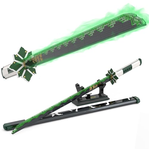 Tarcury Shinazugawa Schwert-Baukasten - 710-Teiliges Anime Katana Modell mit Scheide und Ständer - 98,5 cm Cosplay Sammlerstück für Kinder und Erwachsene von Tarcury