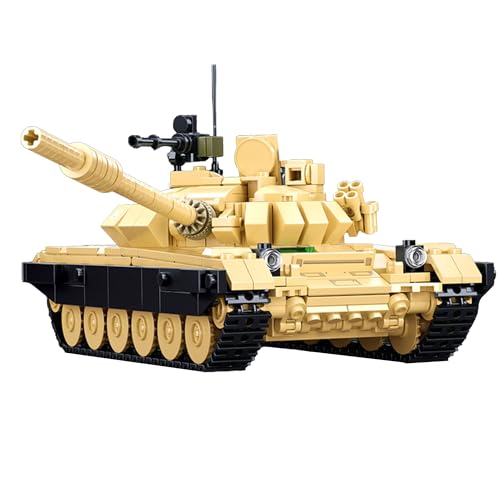 Tarcury T-72 Hauptkampfpanzer Bausteinset, 770 PCS Army Spielzeugset mit Zwei Spielzeugsoldaten, 2in1 Spaß und Bildungsgeschenk für Kinder und Erwachsene von Tarcury