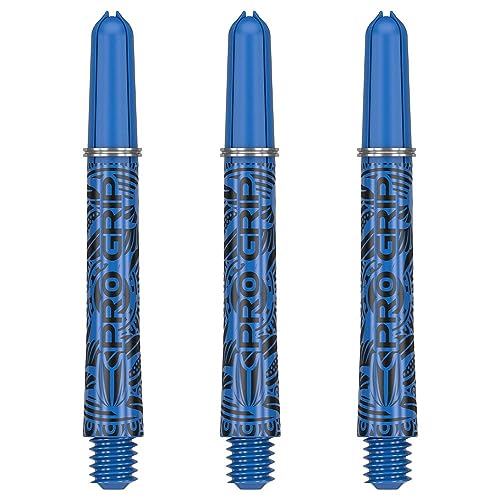 Target Darts Ink Pro Grip Schäfte Shaft mit Aluminium Ring (Blau, Intermediate) von Target Darts