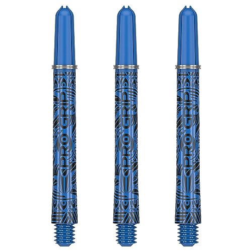 Target Darts Ink Pro Grip Schäfte Shaft mit Aluminium Ring (Blau, Mittel) von Target Darts