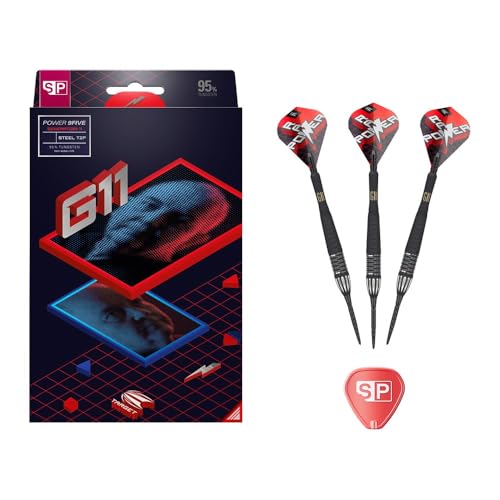 Target Darts Phil Taylor Gen 11 Power 9- Swiss Point Steeldarts, 95% Tungsten Raw Power G11, 26G | Generation 11 Phil Taylor Darts, Spieler Edition Swiss Points Darts, Profi Dart Set von Target Darts