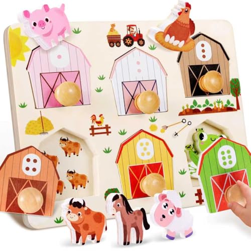 Taricor Baby Holzpuzzle Montessori Spielzeug ab 1 Jahr, Steckpuzzle Holz ab 12-36 Monate Mädchen und Jungen, Holzspielzeug Kinder für Kinder Sortierspiel Geburztag Weihnacht Geschenk Taricor Baby Holzpuzzle Montessori Spielzeug ab 1 Jahr, Steckpuzzle Holz ab 12-36 Monate Mädchen und Jungen, Holzspielzeug Kinder für Kinder Sortierspiel Geburztag Weihnacht Geschenk von Taricor