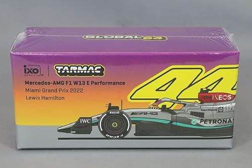 Tarmac Works 1/64 Mercedes AMG F1 W13 E Performance 2022 Miami GP #44 Modellauto von Tarmac Works