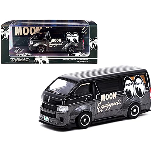 Tarmac T64-038-ME2 Toyota Hiace Widebody Mooneyes schwarz Maßstab 1:64 Modellauto von Tarmac Works