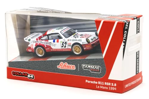 Tarmac T64S-003-94LM Porsche 911 RSR 3.8 Le Mans 1994#52 rot/Weiss Maßstab 1:64 Collab mit Schuco von Tarmac Works