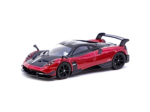 Tarmac Works 1:64 Maßstab Druckguss Modell Auto Kompatibel Mit Pagani Huayra V. Chr. (Russo Dubai) IN Rot/Schwarz von Tarmac Works