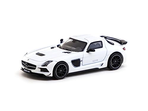 Tarmac Works 1:64 Mercedes-Benz SLS AMG Coup Black Series Die-Cast Modellauto weiß metallic von Tarmac Works