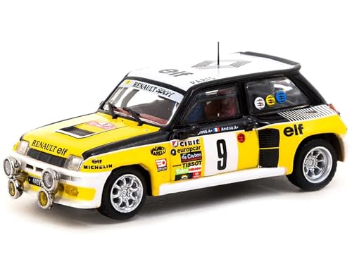 Tarmac Works 5 Turbo #9 Jean Ragnotti - Jean-Marc Andrie Gewinner Monte Carlo Rally (1981) "Hobby64 Series 1/64 Diecast Model T64-TL060-81MCR09 von Tarmac Works