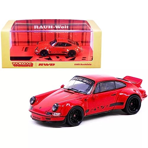 Tarmac T64-046-RE Porsche 911 RWB Backdate rot Maßstab 1:64 Modellauto von Tarmac Works