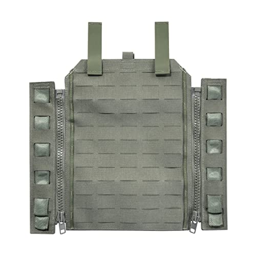 Tasmanian Tiger TT Molle Panel ZP Austausch-Panel für Plattenträger, Wechsel-Panel für Plate Carrier mit Reißverschluss- oder Molle Befestigung, Steingrau-Oliv IRR von Tasmanian Tiger