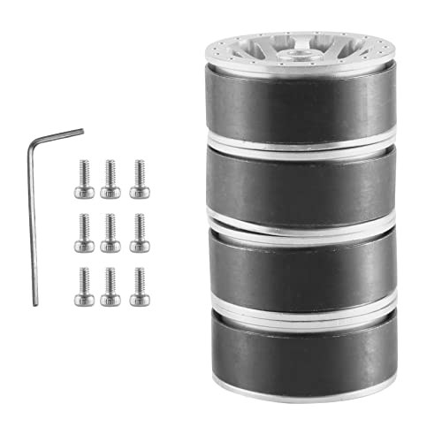 Tassety 4 Stück Metall-Beadlock-Radnabenfelge für C14, C24, B14, B24, B16, B36, MN, D90, MN99S, RC-Auto-Upgrade-Teile, 2 von Tassety